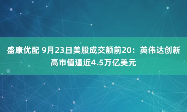 盛康优配 9月23日美股成交额前20：英伟达创新高市值逼近4.5万亿美元